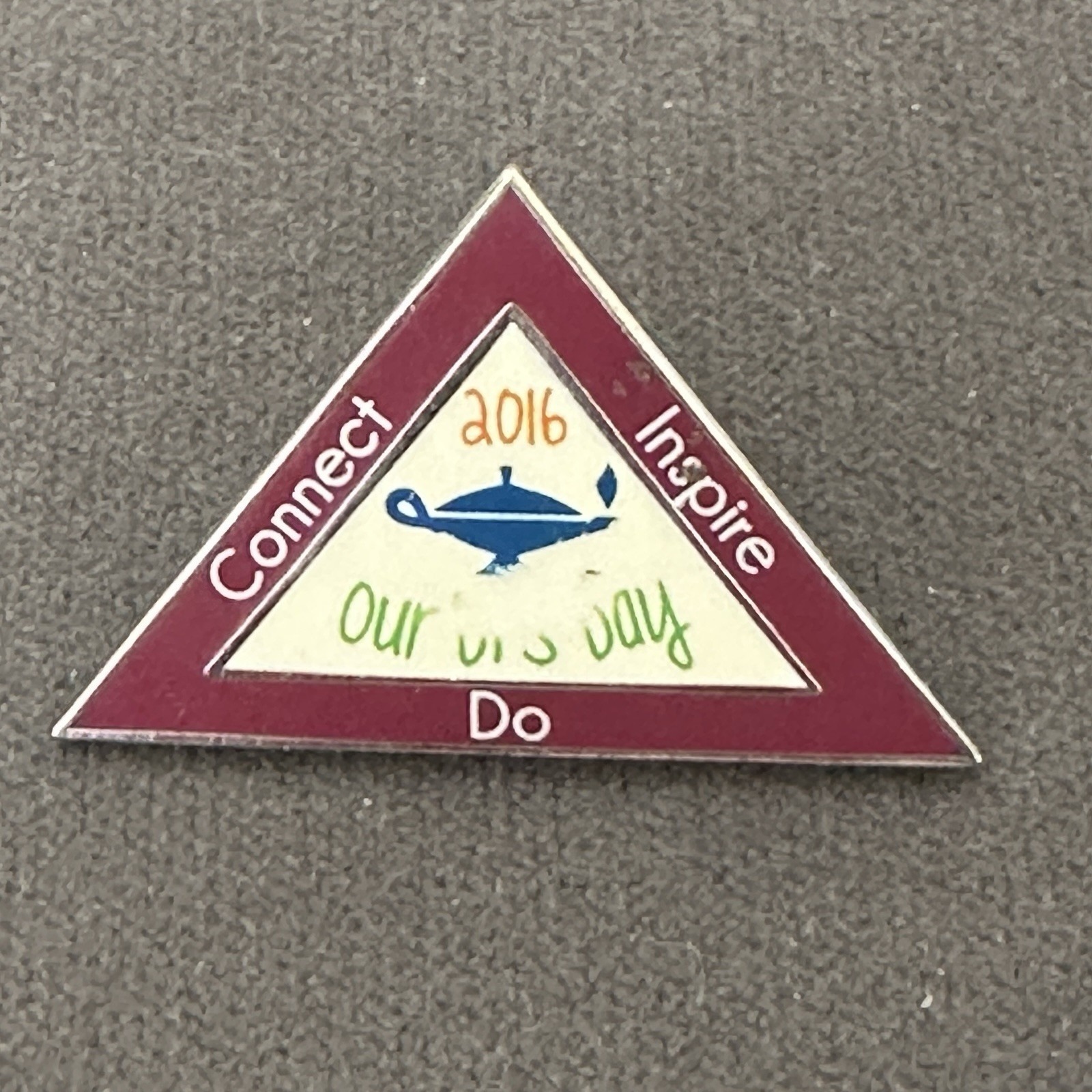 Girl Scout Brownie Triangular Event Pin From 2016 Our Day Connect Inspire Do
